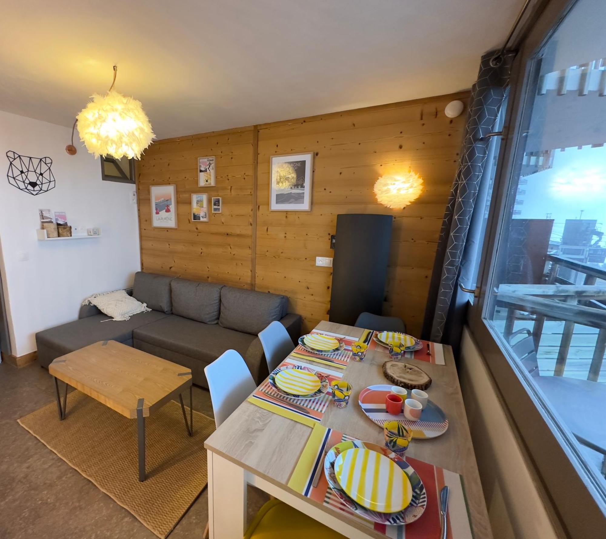 Paquebot Des Neiges - Appartement 4 Personnes - Vue Mont Blanc La Plagne Kültér fotó
